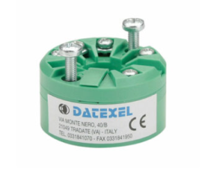 Datexel temperature transmitter for accurate industrial temperature signal conversion and process monitoring.