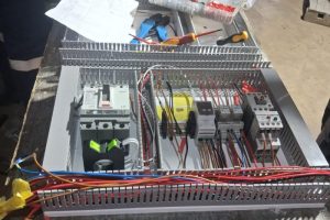 Custom electrical control panel designed, wired and assembled by Proplant PCE for industrial automation and process control.