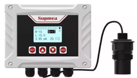 Supmea ultrasonic level transmitter for continuous non-contact liquid level measurement in industrial process applications.