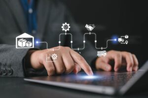 AI-driven industrial buyer journey showing digital research and supplier shortlisting process